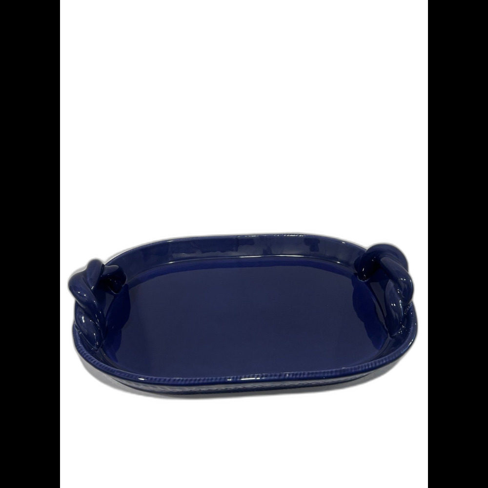 Bordallo Pinheiro Serving Platter "Travessa" Made in Portugal Color Blue - Picture 3 of 12